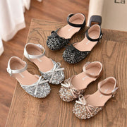 Girl Princess Shoes with Soft Soles Sequined High Heels Show Shoes - MomyMall