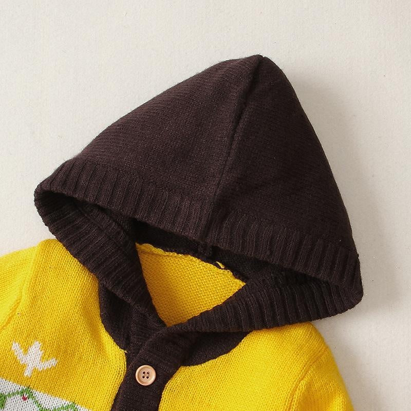 Ins Baby Hot Christmas Hooded Sweater Cartoon Coat - MomyMall