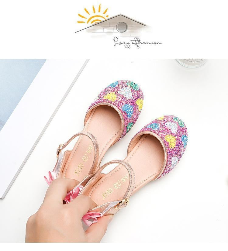 Girl Princess Shoes With Soft Soles And Sequins Shoes