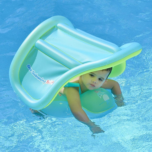 Baby Safety Swimming Ring With Sun Canopy - MomyMall