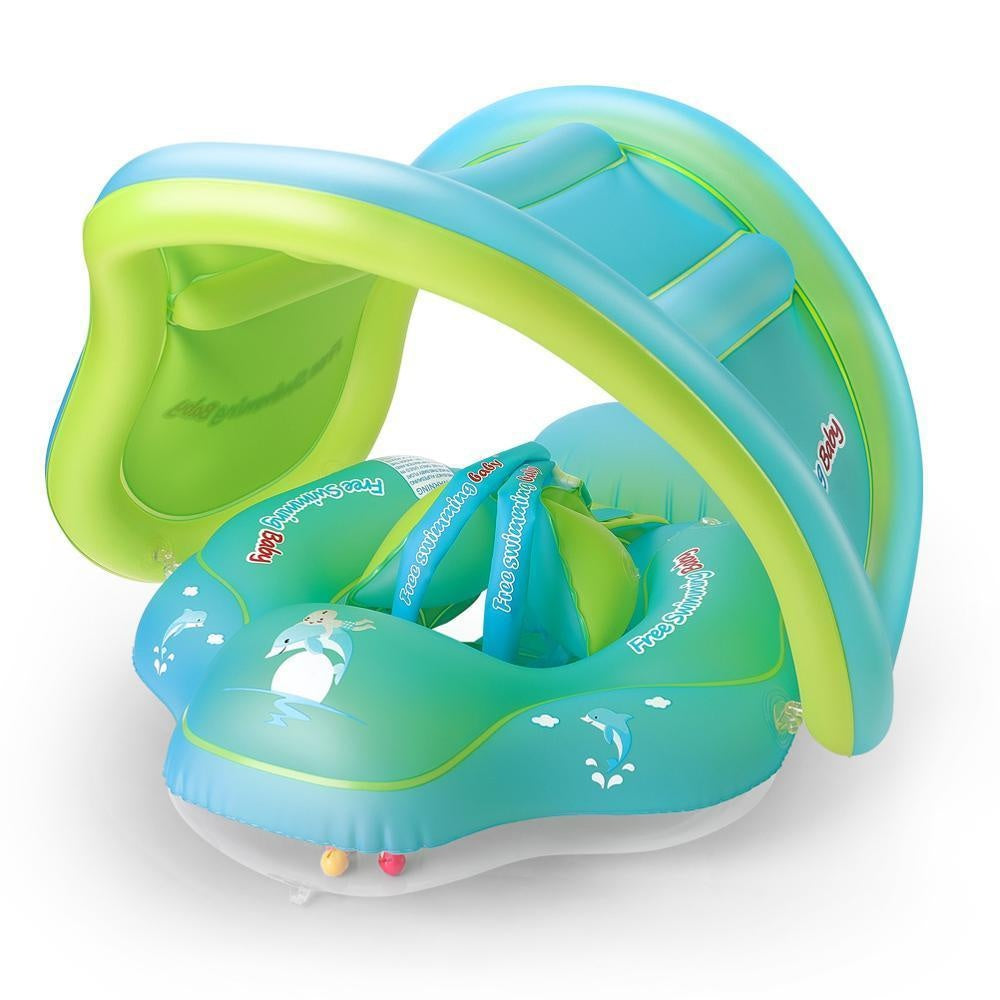 Baby Safety Swimming Ring With Sun Canopy - MomyMall