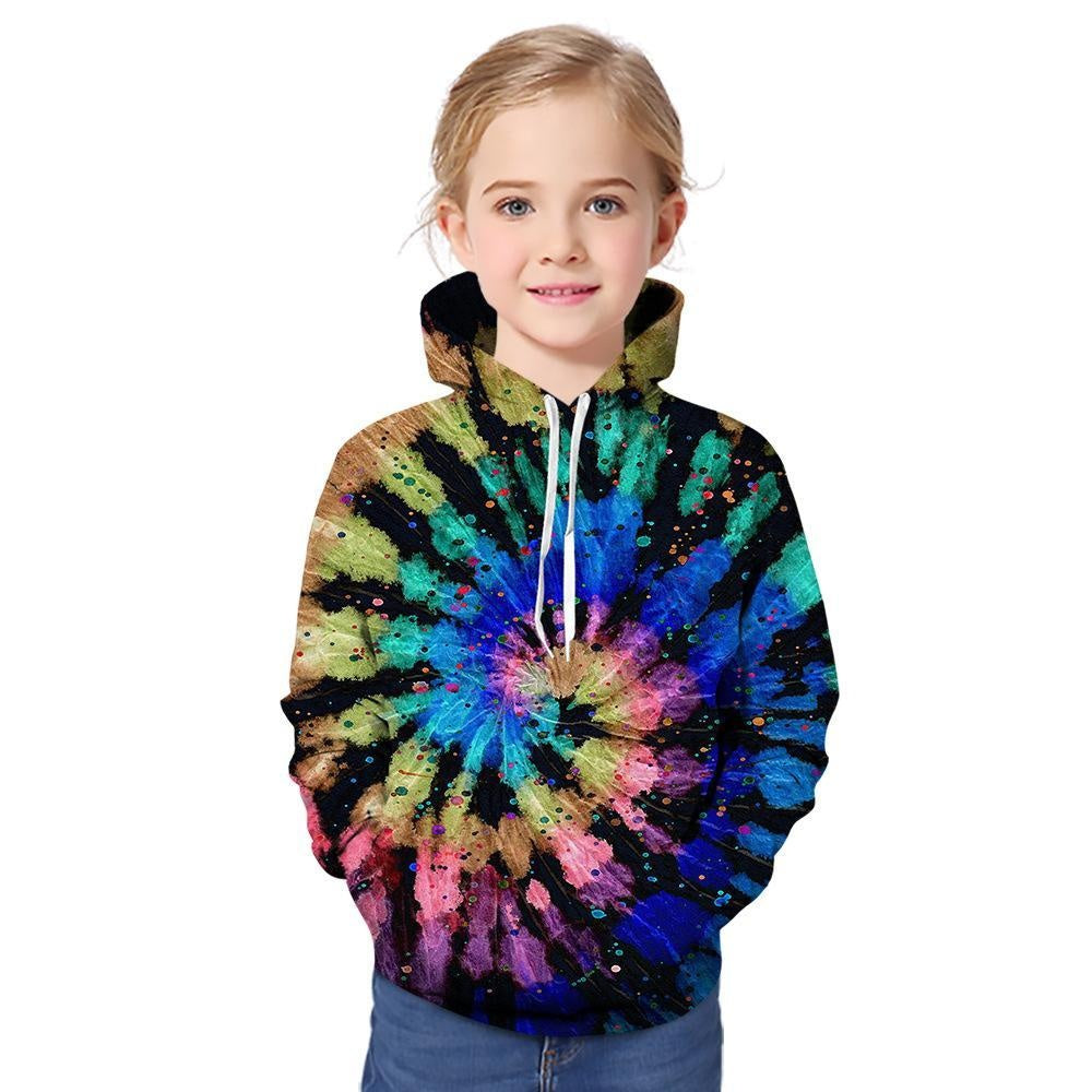 Kid Boys Girls 3D Printed Crewneck Hoodie - MomyMall Type1 / 1-2 Years