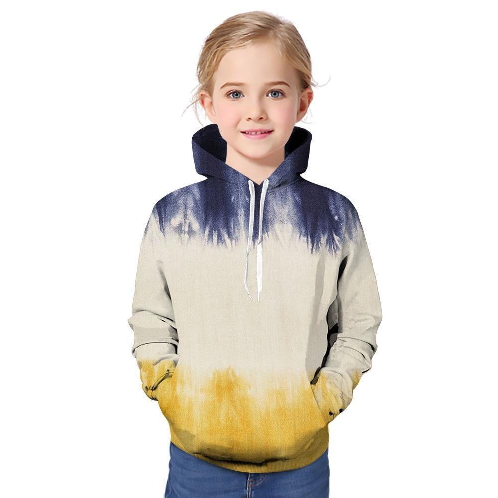 Kids Girl Hot Tie Dye Gradual Digital Printing 3D Sports Leisure Autumn Hoodie - MomyMall Style 6 / 2-3 Years