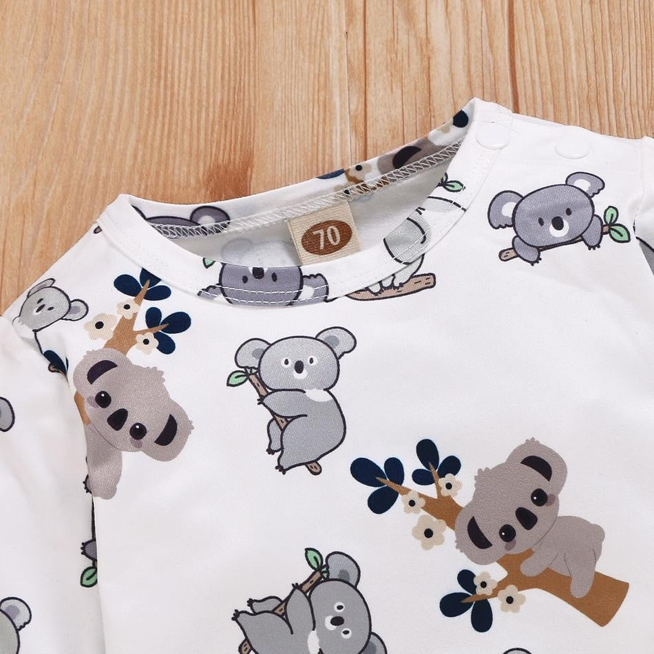 Cute Koala Printed Baby Jumpsuit