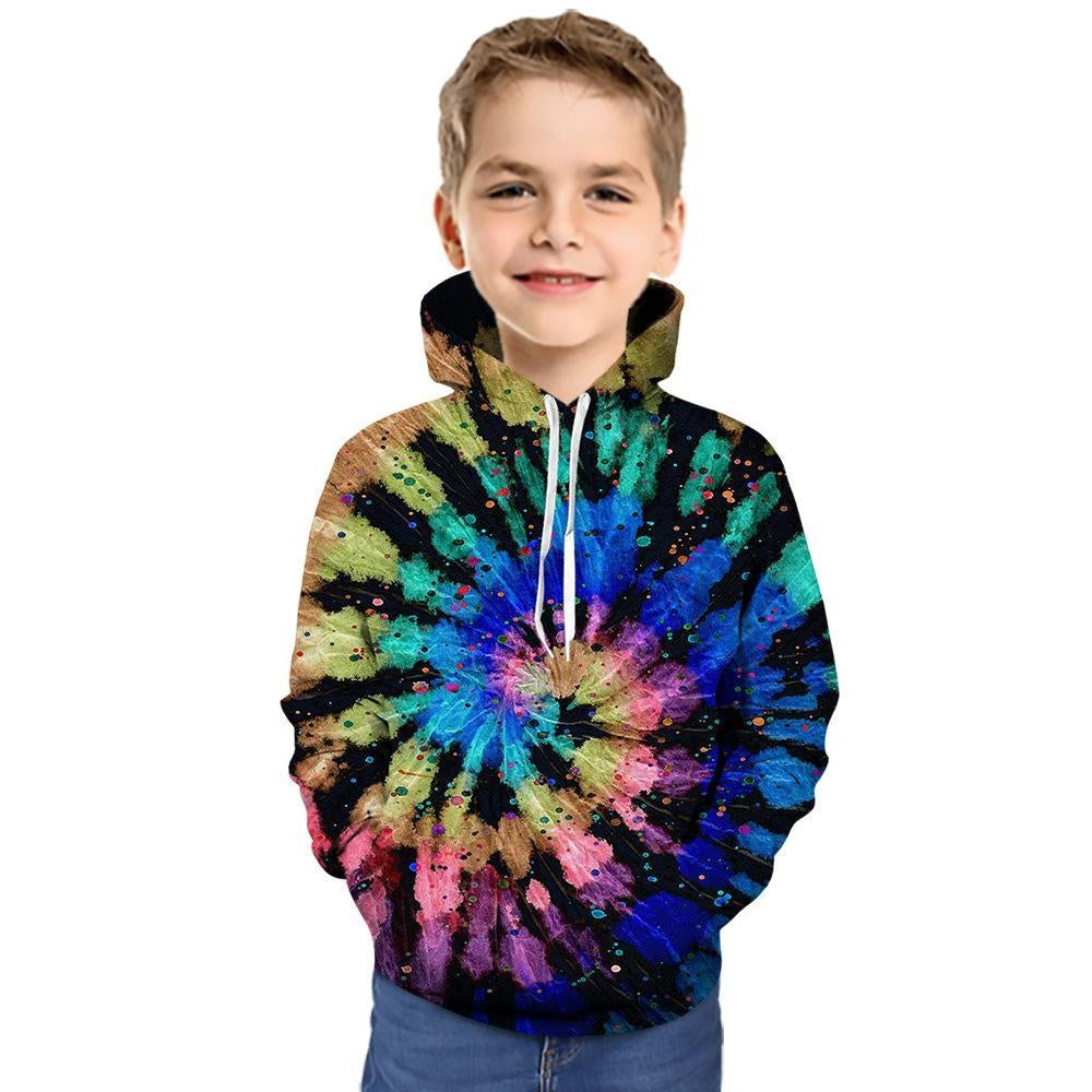 Kid Boys Girls 3D Printed Crewneck Hoodie - MomyMall