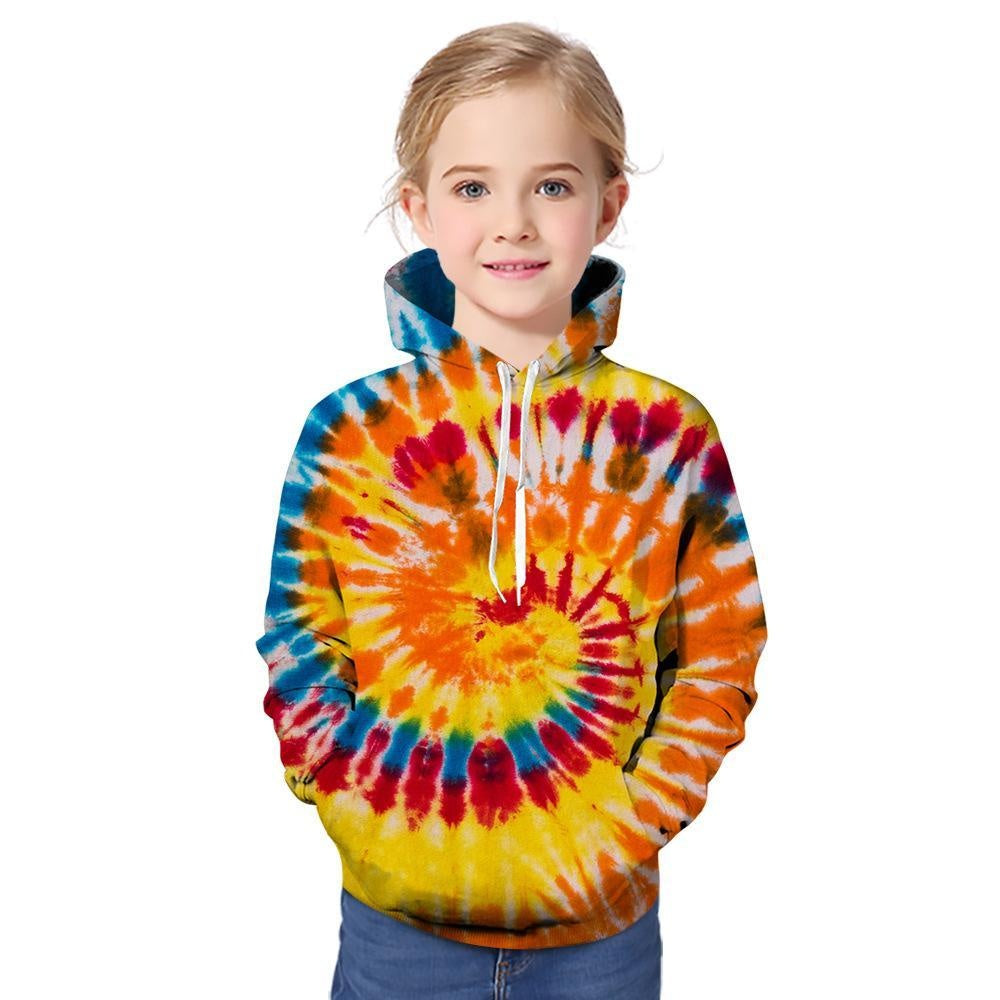 Kid Boys Girls 3D Printed Crewneck Hoodie - MomyMall Type2 / 1-2 Years