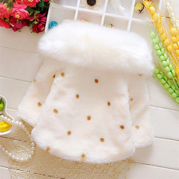 Baby Toddler Girls Cute Fleece Fur Winter Warm Coat - MomyMall