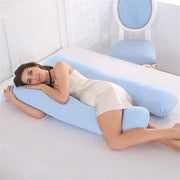 Full Body U-Shape Pregnancy Pillow | Long Side Sleeping Support - MomyMall cloudblue
