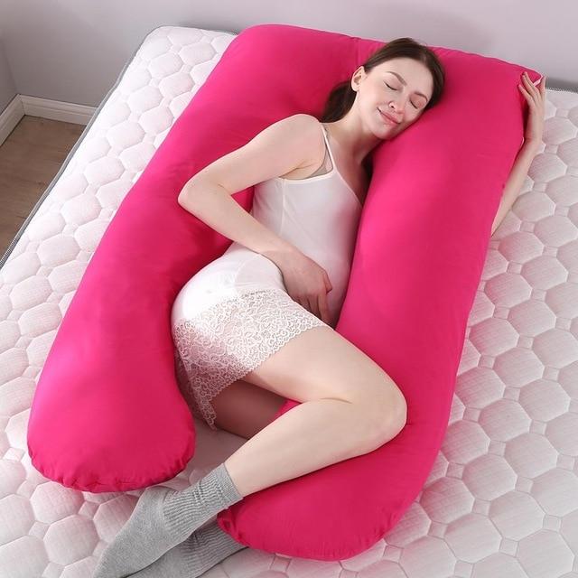 Full Body U-Shape Pregnancy Pillow | Long Side Sleeping Support - MomyMall rosered