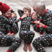 Christmas Family Matching Outfits Father Son Mother Daughter Romper Family Look Jumpsuit Pajamas - MomyMall Navy / Father S