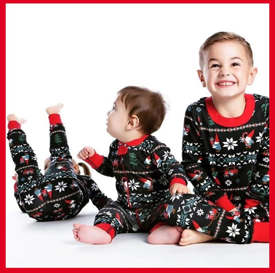 Christmas Family Matching Outfits Father Son Mother Daughter Romper Family Look Jumpsuit Pajamas - MomyMall