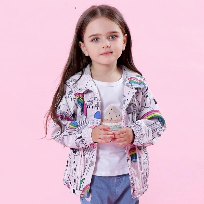 Girls Boys Coats Winter Windbreaker Floral Jackets 3-7 Years