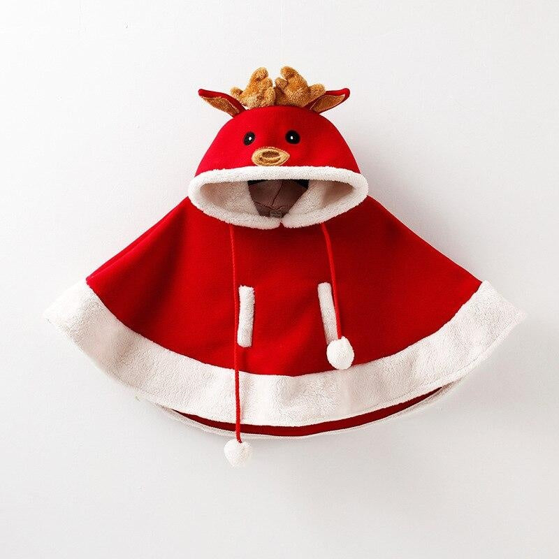 Kids Plush Cape Autumn Winter Extra Shawl Christmas Coats - MomyMall