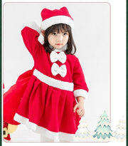 Kids Boy Girl Christmas Santa Claus Thickened Cashmere 2 Pcs Set - MomyMall