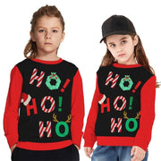 Kids Christmas Elk Digital Printing Warm Long Sleeve Crew Neck Hoodie Sweater - MomyMall style1 / 7-8 Years