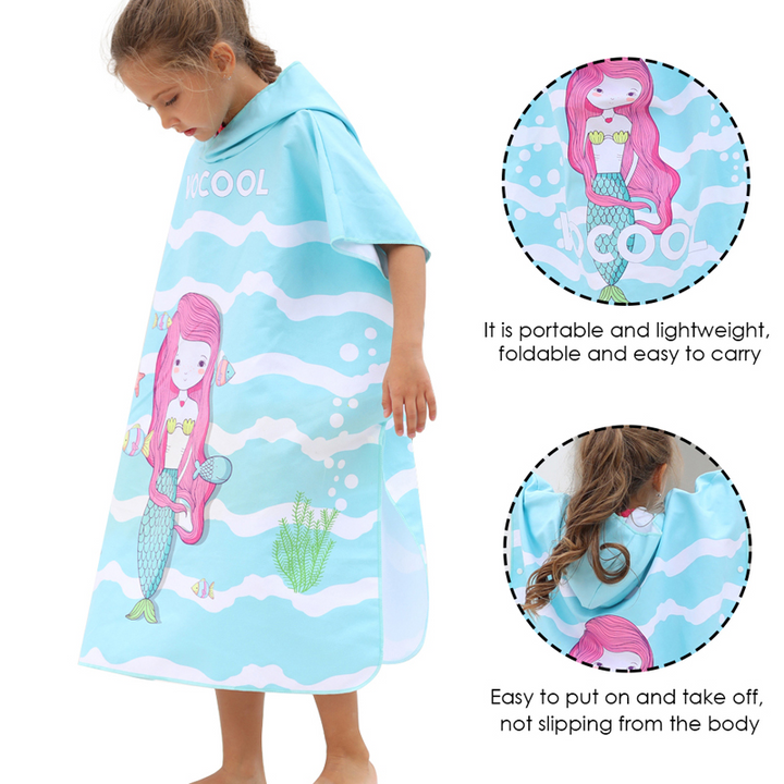 Kids Quick Drying Bathrobe Printing Absorbent Towel Pajamas - MomyMall