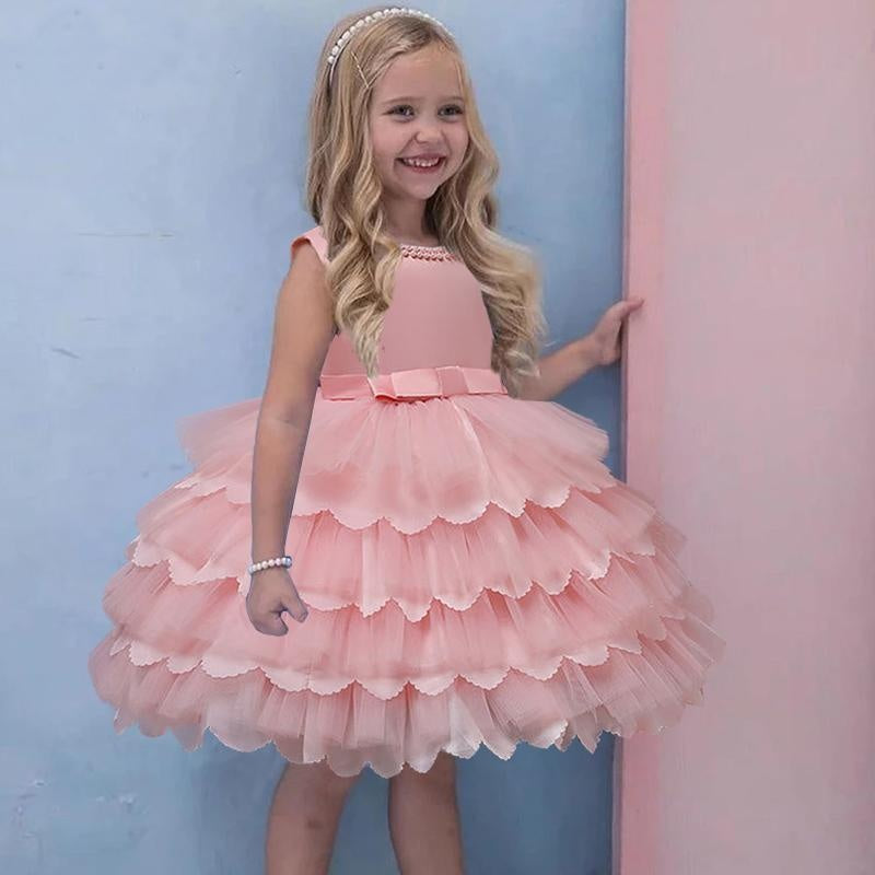 New Baby Princess Dress Multi Layer Cake Puff Party Dress - MomyMall