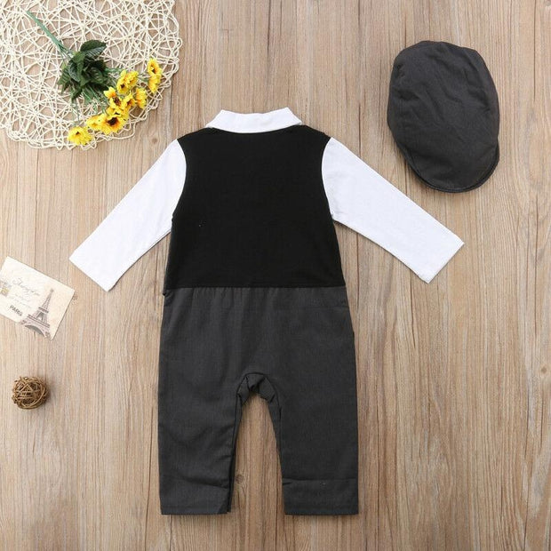 Climb Gentleman Bow Baby Romper Formal 3 Pcs Suits - MomyMall