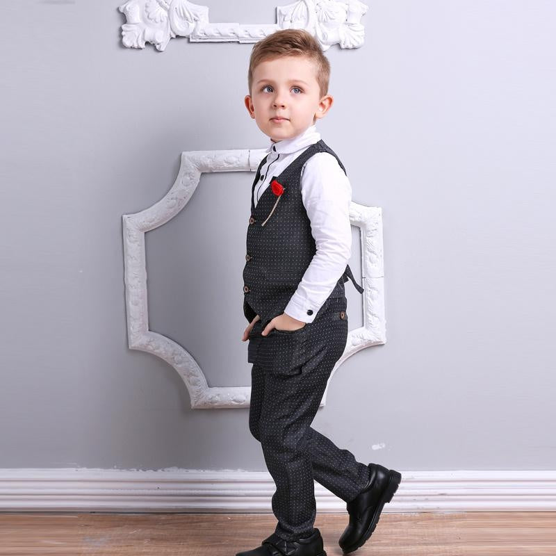 Autumn College British Gentleman Baby Boy Set 2 Pcs Formal Suits - MomyMall