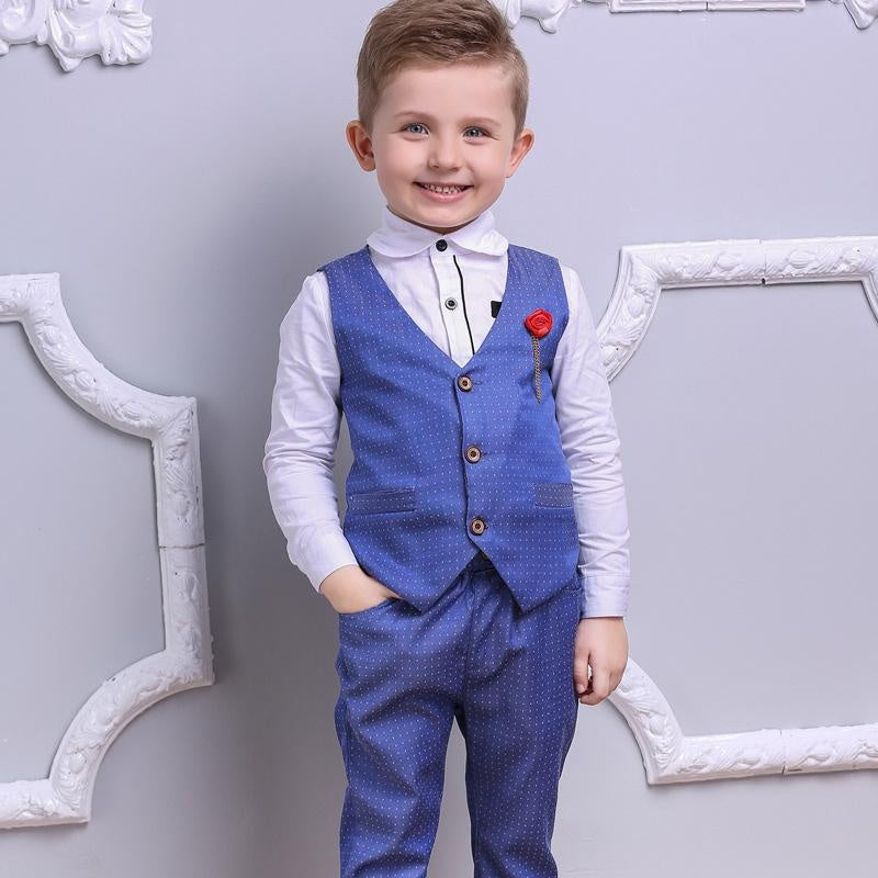 Autumn College British Gentleman Baby Boy Set 2 Pcs Formal Suits - MomyMall