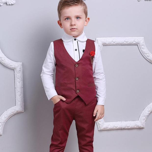 Autumn College British Gentleman Baby Boy Set 2 Pcs Formal Suits - MomyMall