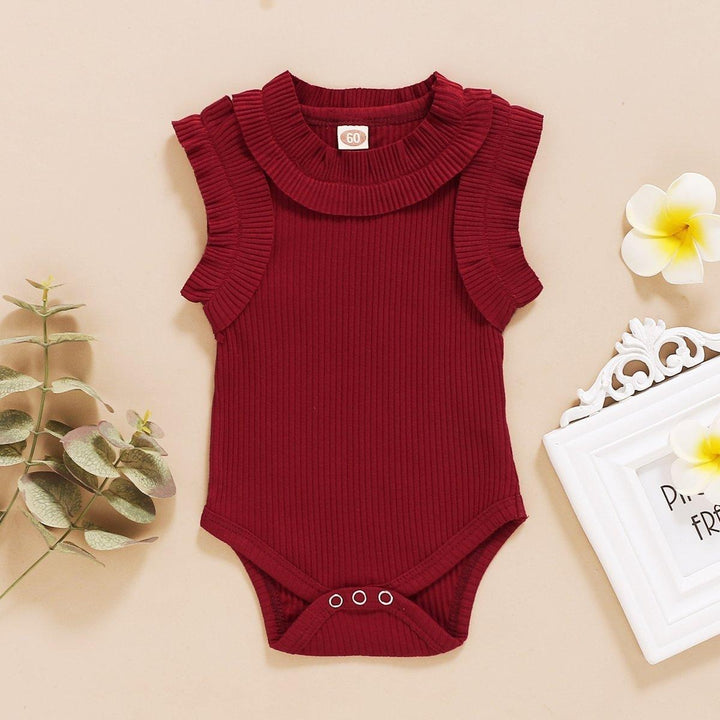 Lovely Solid Color Baby Romper