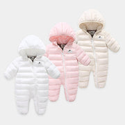 Newborn Baby Winter Jumpsuit Overalls Warm Romper - MomyMall