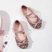 Chaussures pour filles avec semelles souples et paillettes Chaussures de princesse de danse 