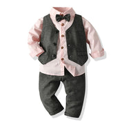 Baby Boy Set Suits Gentleman Suit Long Sleeve Formal 3PCS Outfits