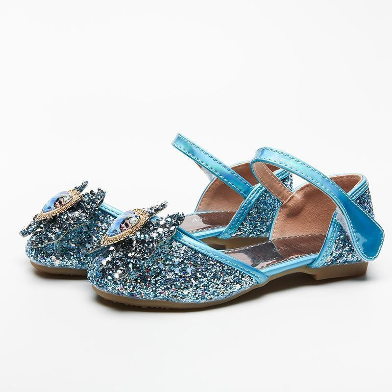 Fille Paillettes Princesse Chaussures Chausson En Verre À Semelle Souple 