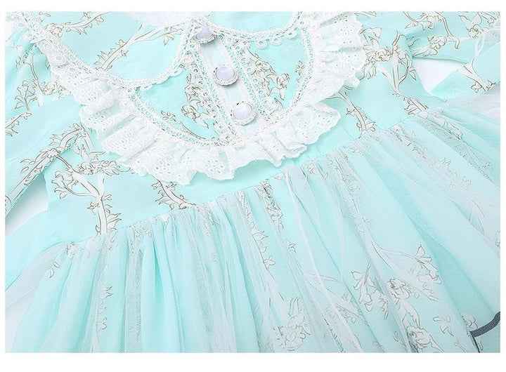 Kids Lolita Dress Sweet Lace Princess Dress 2 Colors 3-14 Years - MomyMall