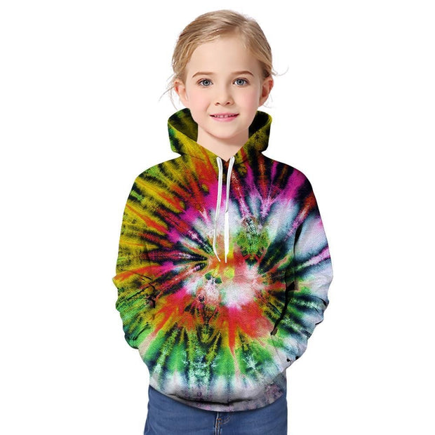 Kid Girl Fashion 3D Printed Colorful Hoodie - MomyMall Type4 / 1-2 Years