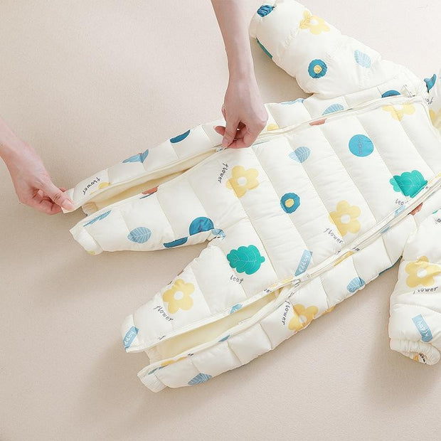 Baby Jumpsuit Cotton Crawler Newborn Plush Thick Romper - MomyMall