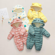 Baby Jumpsuit Cotton Crawler Newborn Plush Thick Romper - MomyMall