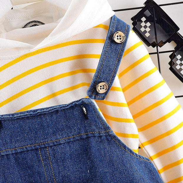 Baby Girl Overalls Cute Casual Suit 2 Pcs