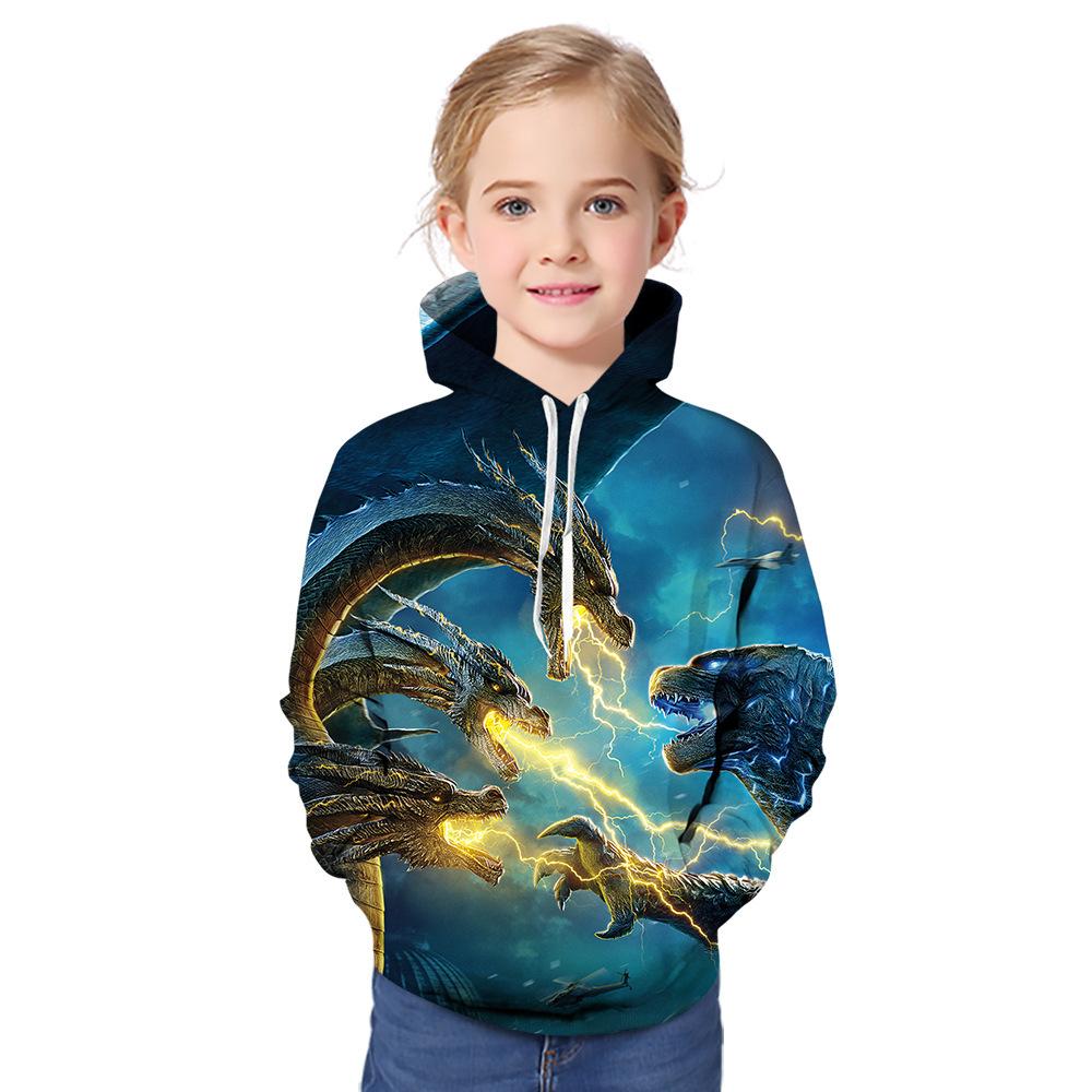 Kid Boy Girl 3D Monster Print Hoodie - MomyMall Type1 / 1-2 Years