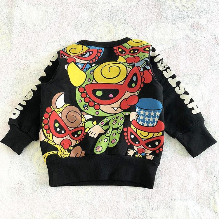 Kids Boy Girl Autumn Winter Spot Doll Shirt 1-8 Years - MomyMall Black / 1-2 Years