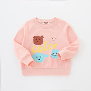 Kids Casual Round Collar Autumn Bread Superman Shirt - MomyMall Pink rabbit. / 1-2 Years