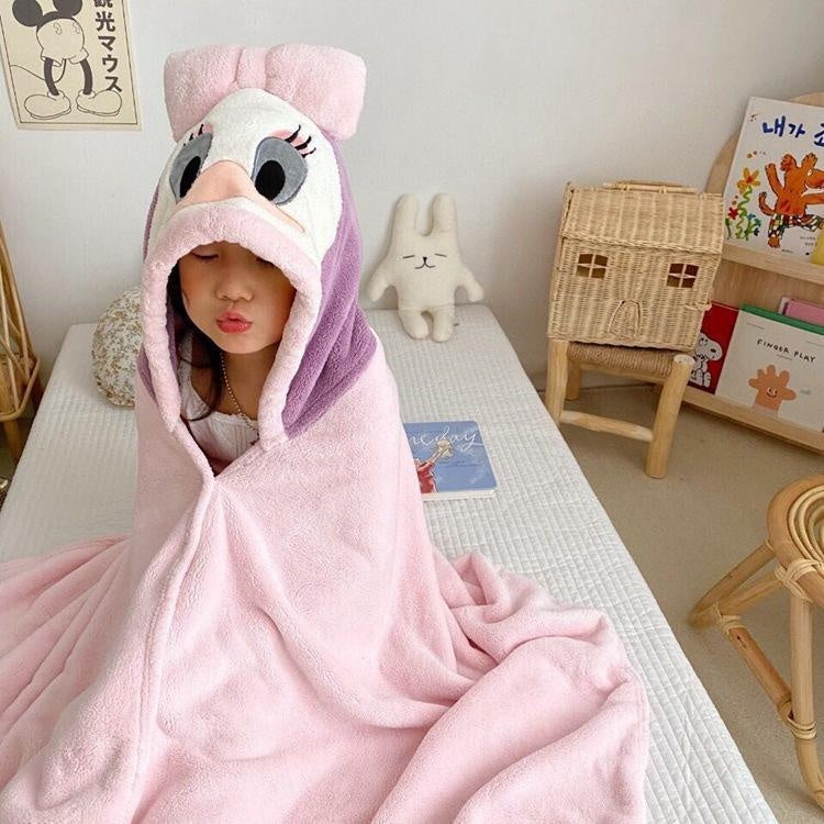 Kids Cartoon Donald Duck Towel Mickey Shawl Pajamas Bathrobe - MomyMall