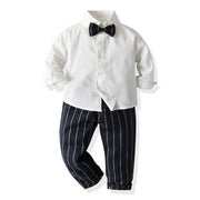 Long-sleeved Suspenders Baby Boy Set Formal 2 Pcs Suits