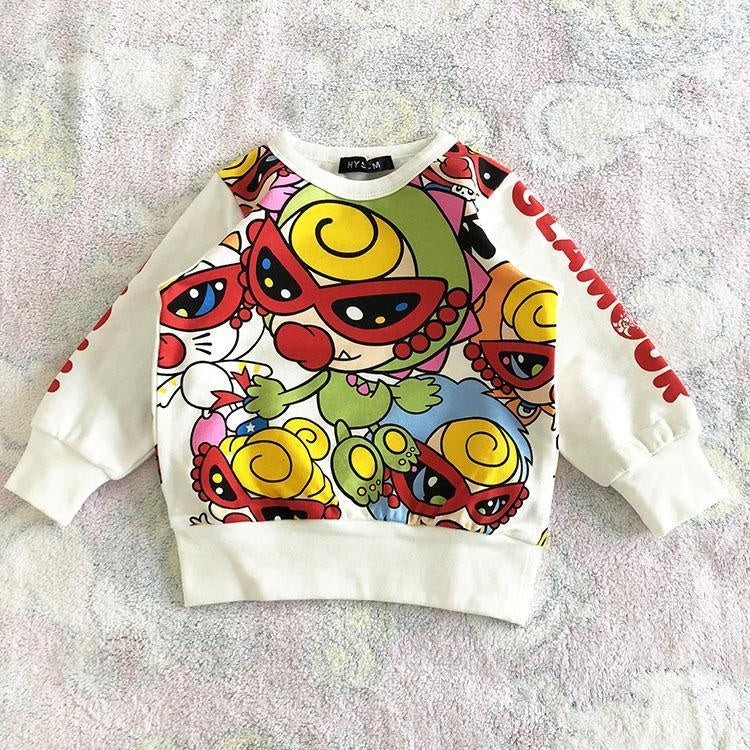 Kids Boy Girl Autumn Winter Spot Doll Shirt 1-8 Years - MomyMall White / 1-2 Years