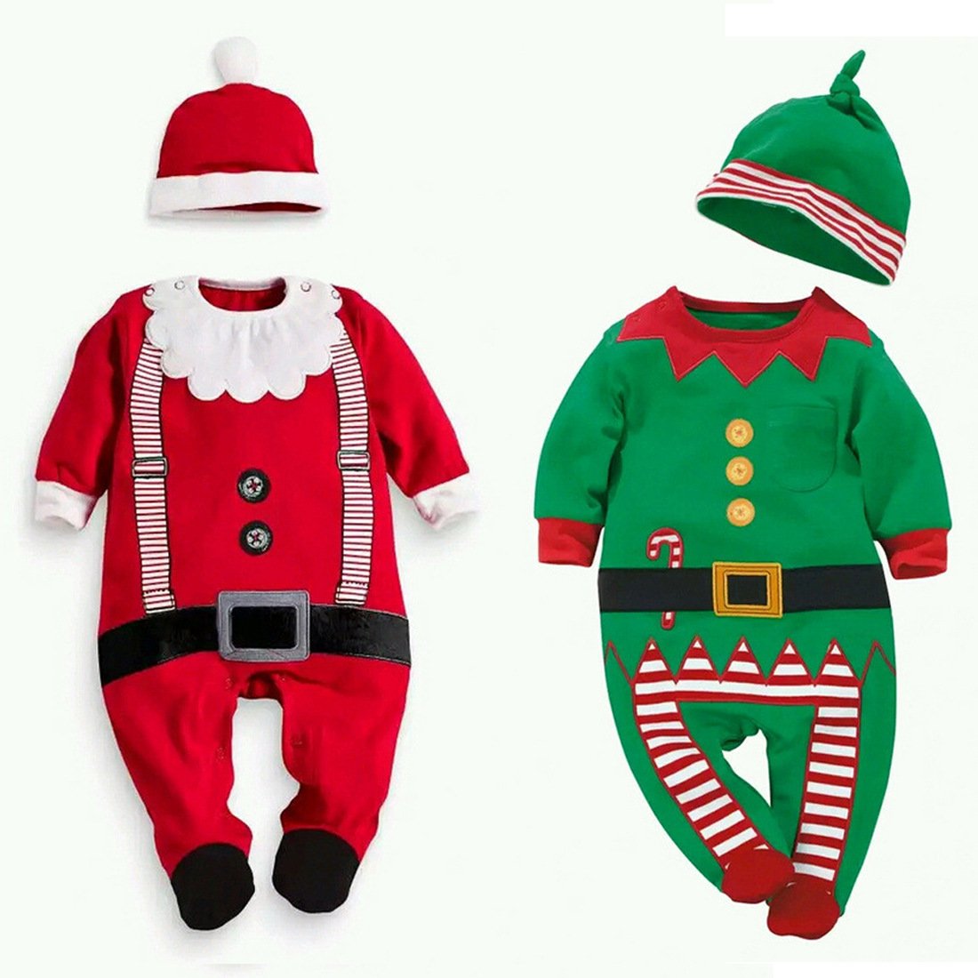 Baby Warm Fashion Cute Christmas Romper Jumpsuits 2 Pcs