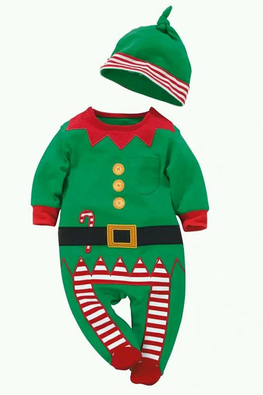 Baby Warm Fashion Cute Weihnachtsspielanzug Jumpsuits 2 Stk