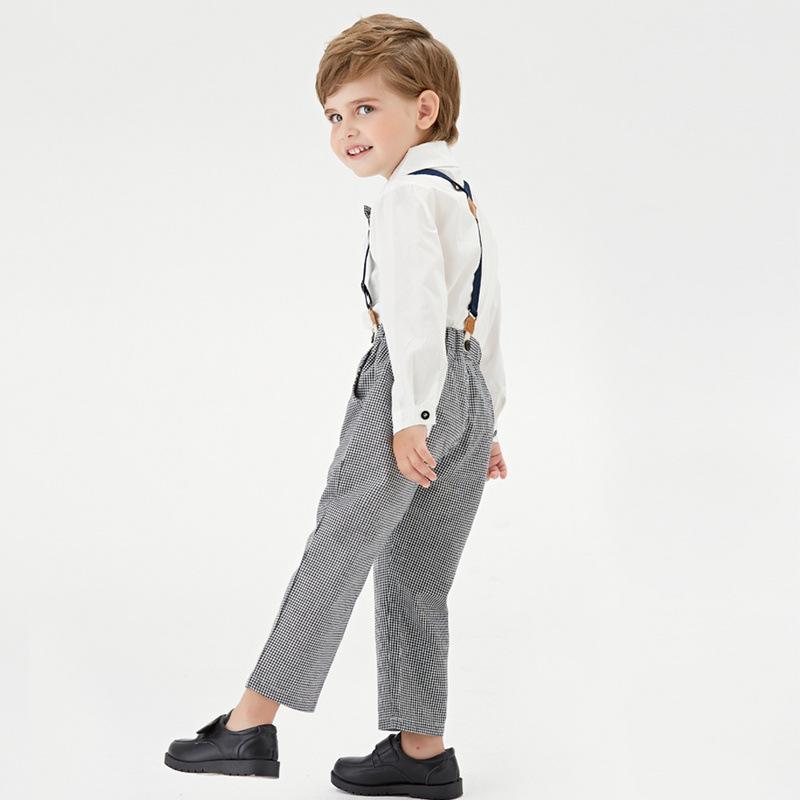 Baby Boy Set Long Sleeve Suspender 2 Pcs suits