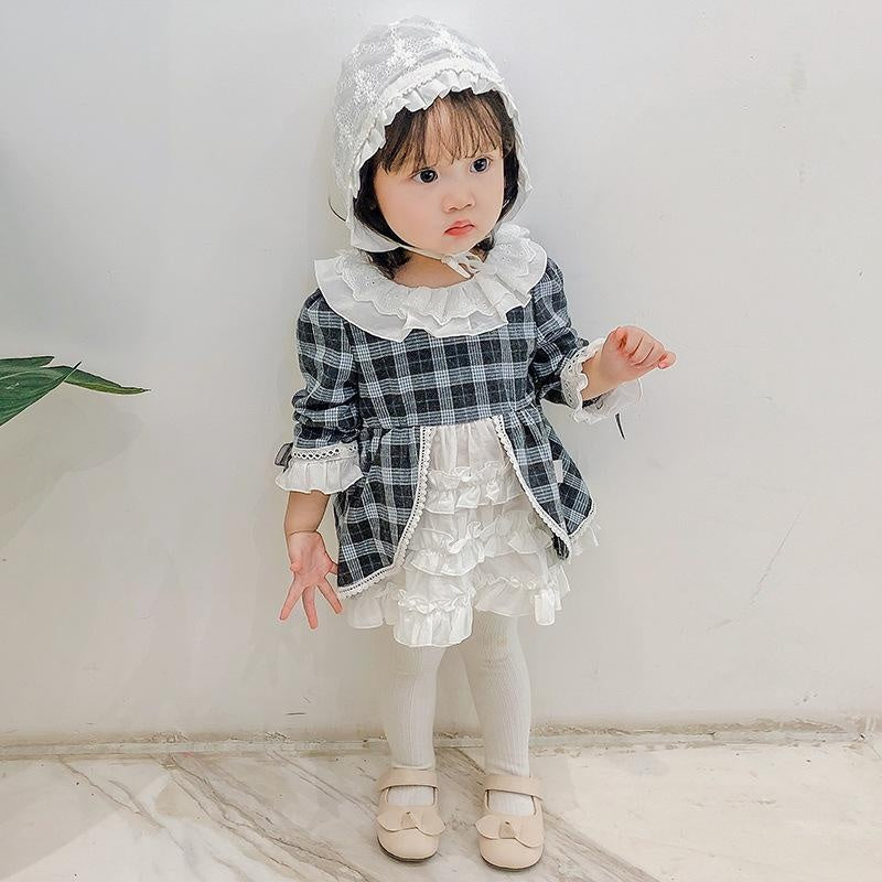 Girl Lolita Skirt Autumn Dress Court Wind Princess Dress 3M-3Y - MomyMall