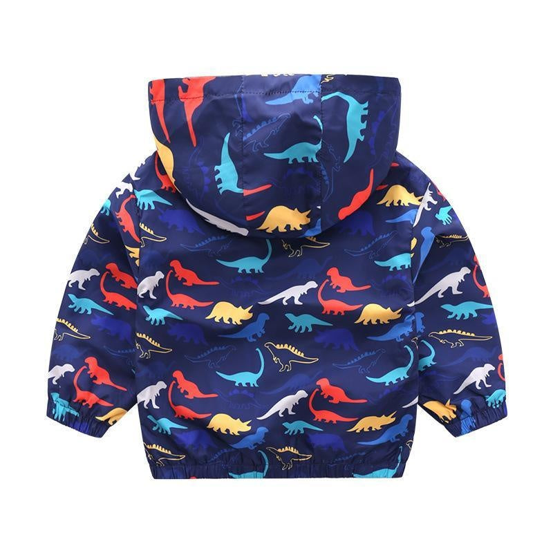 Kids Boy Dinosaur Cartoon Cap Fashion Tide Coats - MomyMall