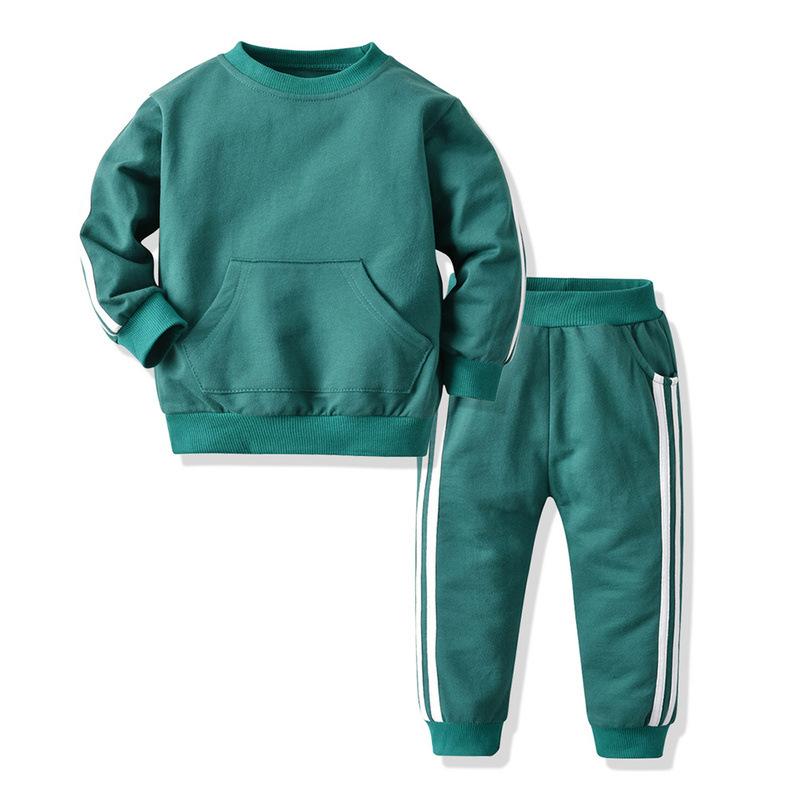 Boy Autumn Long-sleeved Casual Sportswear 2 Pcs Set - MomyMall