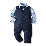 Star Print Long-sleeved Baby Boy Set 2 Pcs Suits - MomyMall