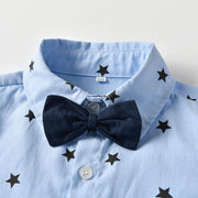 Star Print Long-sleeved Baby Boy Set 2 Pcs Suits - MomyMall