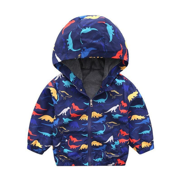 Kids Boy Dinosaur Cartoon Cap Fashion Tide Coats - MomyMall